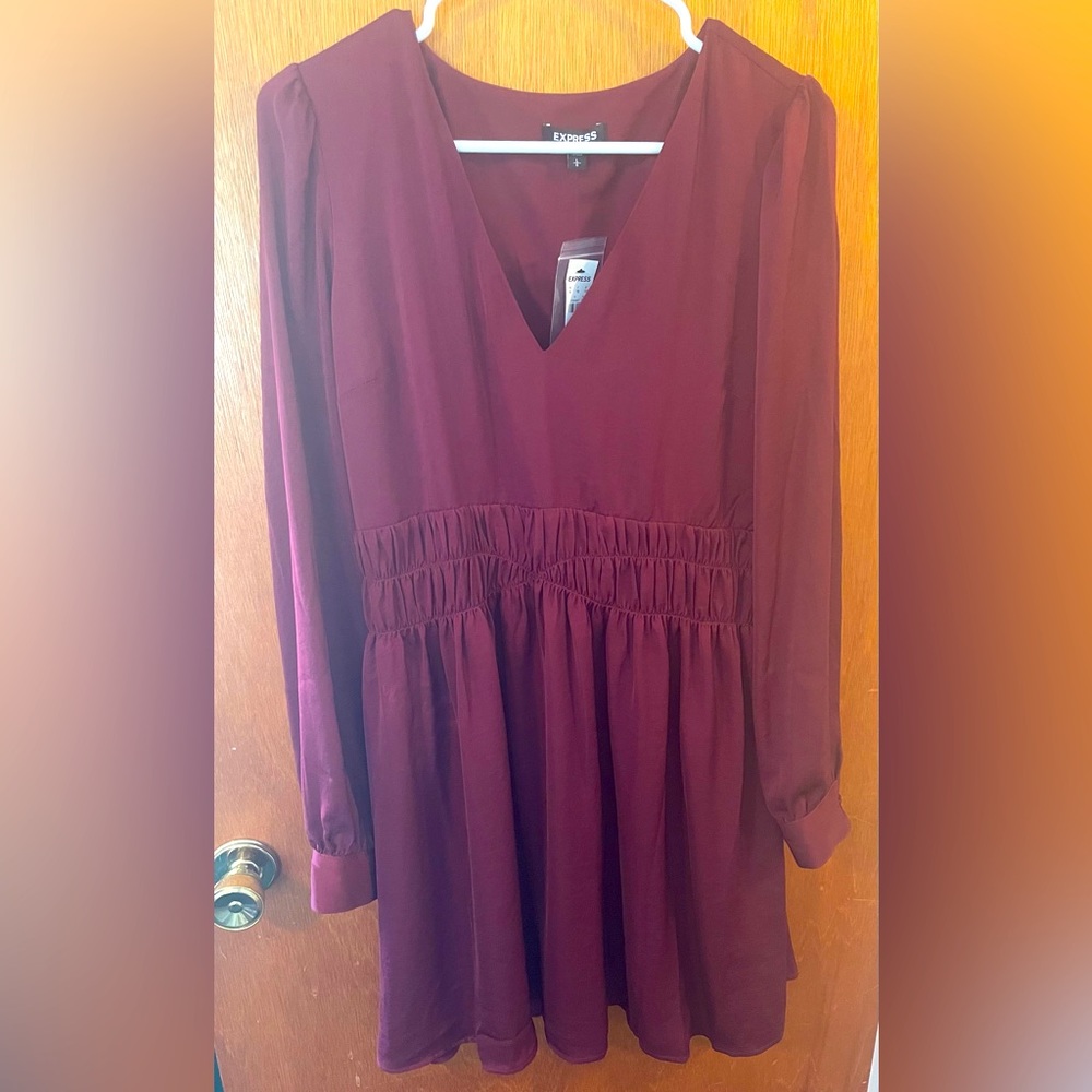 Express dress, wine colored, never worn NWT
